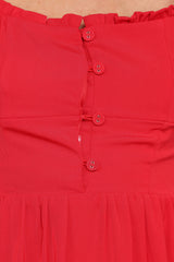 Melrose Midi Dress - Red