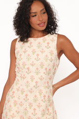 Memphis Mini Dress - Coral Floral