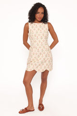 Memphis Mini Dress - Coral Floral