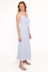Menora Maxi Dress - Blue Gingham