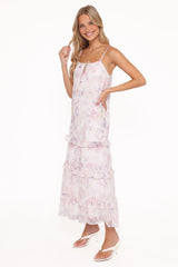 Minka Maxi Dress - White/Multi Floral