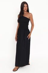 Myla One Shoulder Maxi Dress - Black