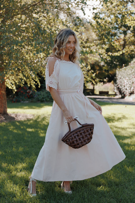 Nellie Midi Dress - petals Pink