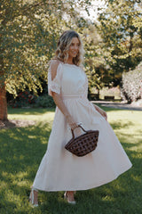 Nellie Midi Dress - petals Pink