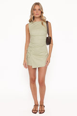 Nifty Mini Dress - Sage Green
