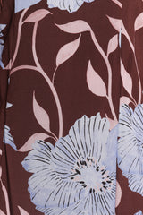 Ottavia Strapless Maxi Dress - Blue Poppies