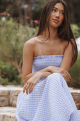 Parkway Maxi Dress - Blue Gingham