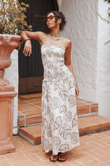 Parkway Maxi Dress - Cream Shells