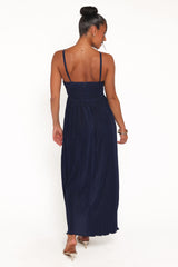 Polly Halterneck Maxi Dress - Navy