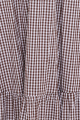Reid Maxi Dress - Brown Gingham