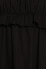 Ross Frill Strap Maxi Dress - Black