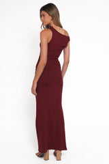 Sandara Off Shoulder Maxi Dress - Burgundy