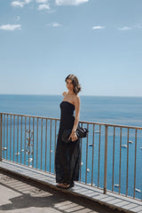 Sienna Strapless Maxi Dress - Black Lace