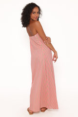 Soph Strapless Maxi Dress - Pink Stripe