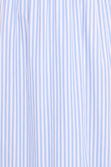 Steele Puff Sleeve Midi Dress - Blue Stripe
