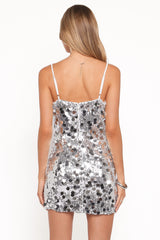 Stella Sequin Mini Dress - Silver