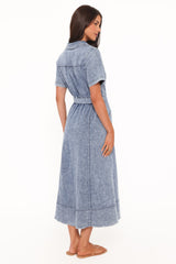 Tamara Maxi Dress - Med Denim