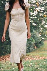 Teigan Midi Dress - Yellow Floral