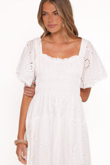 Tierney Midi Dress - White