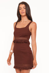 Tula Mini Dress - Dark Brown