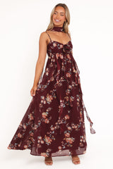 Tully Maxi Dress - Berry Floral