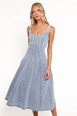 Una Midi Dress - Light Denim