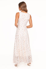 Valley Maxi Dress - White Floral Lace