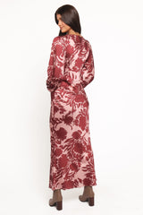 Varly Long Sleeve Dress - Pale Burgundy