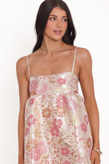 Yasmine Maxi Dress - Pink Floral