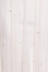 Yulia Pearl Midi Dress - Ecru