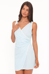 Zion Mini Dress - Pale Blue