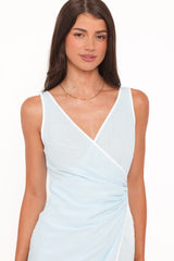 Zion Mini Dress - Pale Blue