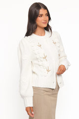 Cleo Floral Cardigan - Cream
