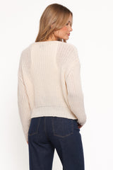 Henderson Thick Knit Cardigan - Cream