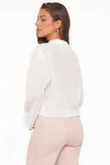 Inara Zip Cardigan - Cream