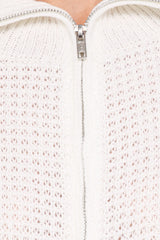 Inara Zip Cardigan - Cream