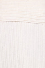 Kenny Off Shoulder Knit Sweater - Cream