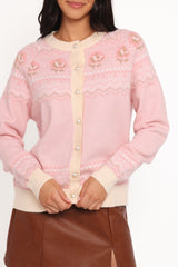 Poppi Fairisle Cardigan - Pink