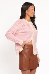Poppi Fairisle Cardigan - Pink