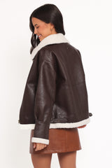 Baxter Shearling Lined Jacket - Brown