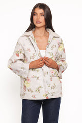 Danica Barn Jacket - Khaki Floral