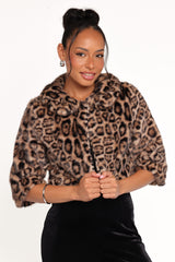 Florian Cropped Jacket - Leopard