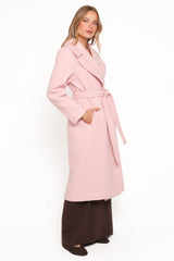Jazzie Boucle Coat - Baby Pink