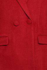 Jett Long Blazer Coat - Red