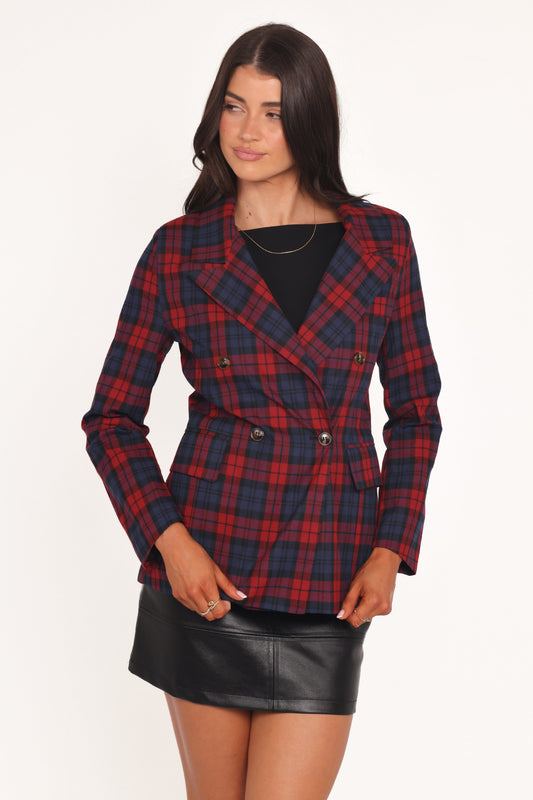Juliette Blazer - Red Plaid