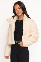 Katerina Fleece Puffer - White