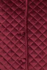 Roxanna Quilted Velvet Jacket - Wine