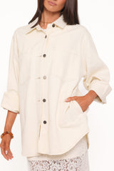 Toto Denim Shacket - Ivory