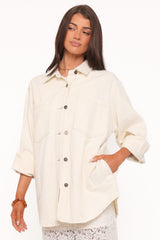 Toto Denim Shacket - Ivory