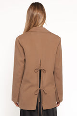 Tove Tie Back Blazer - Tan